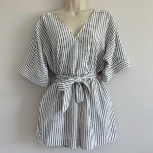Knot Sisters Cotton/Linen Romper